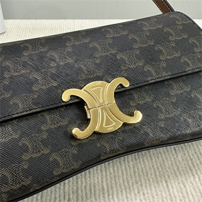 Ce**e medium lola in triomphe canvas and calfskin tan