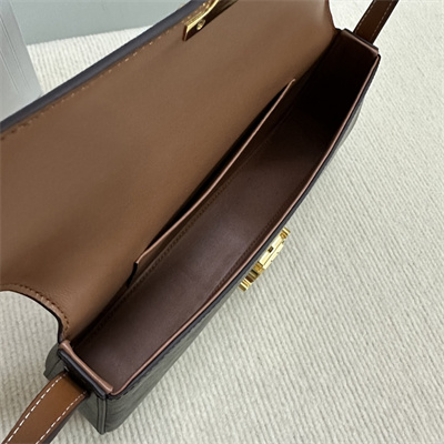 Ce**e medium lola in triomphe canvas and calfskin tan