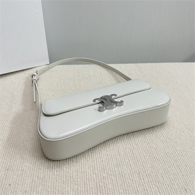 Ce**e medium lola in shinny calfskin white