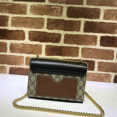 gu.cci padlock small shoulder bag gg S*p*e canvas black 409487