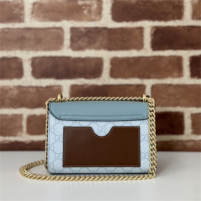 gu.cci padlock small shoulder bag gg S*p*e canvas grayblue 409487