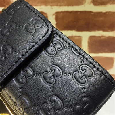 Gu.cci Padlock Small shoulder bag Black Leather 409487