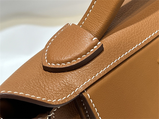 H**mes 2424 mini bag evercolor/ swift leather gold/silver tone metal gold color hs