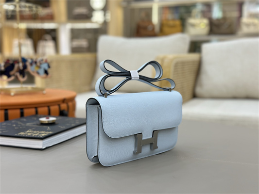 Constance Elan Epsom Leather  Gold/Silver Tone Hardware Blue Brume Color HS(With Mirror)