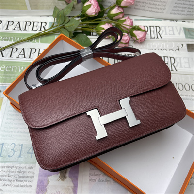 Constance Elan Epsom Leather  Gold/Silver Tone Hardware Bordeaux Color HS(With Mirror)