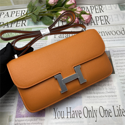 Constance Elan Epsom Leather  Gold/Silver Tone Hardware Orange Color HS(With Mirror)