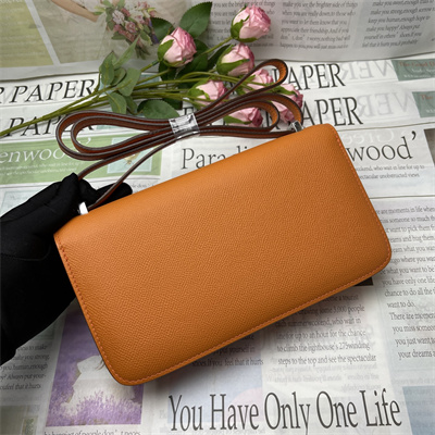 Constance Elan Epsom Leather  Gold/Silver Tone Hardware Orange Color HS(With Mirror)