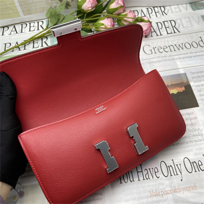 Constance Elan Epsom Leather  Gold/Silver Tone Hardware Red Color HS(With Mirror)