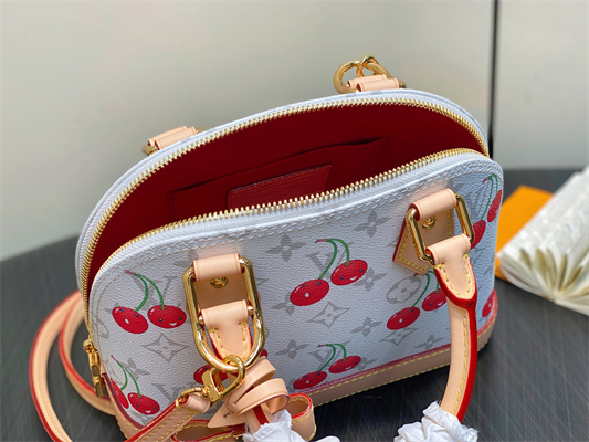 L.V X TM Alma BB Bag Monogram cherry coated canvas M14234