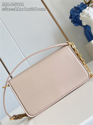 L.V Wallet On Chain LV Bloom Calfskin Leather Sand M14581