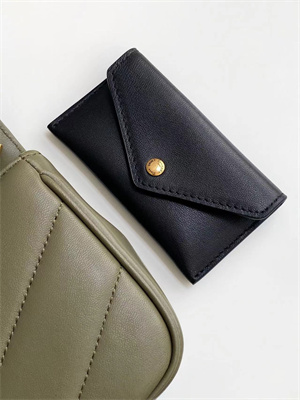 Y.S.L LOULOU Mini in MATELASSÉ lambskin Gold Tone Metal Dk Strong Moss