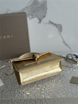 B*l*ai serpenti forever mini top handle bag calfskin leather gold color 293666