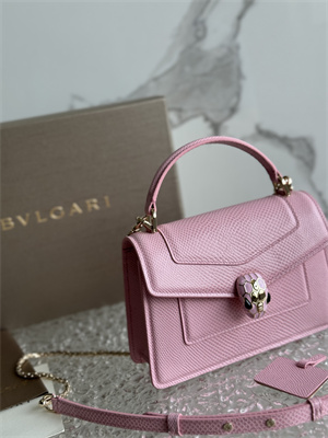 B*l*ai serpenti forever mini top handle bag calfskin leather pink color 293666