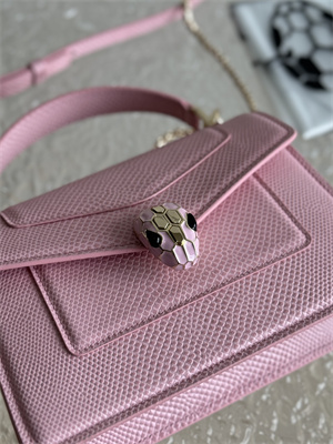 B*l*ai serpenti forever mini top handle bag calfskin leather pink color 293666