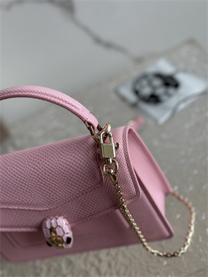 B*l*ai serpenti forever mini top handle bag calfskin leather pink color 293666