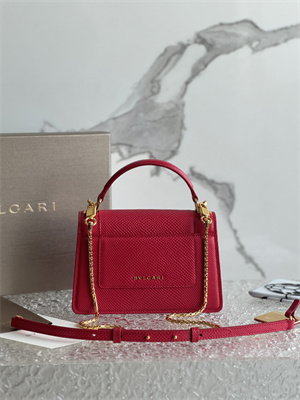 B*l*ai serpenti forever mini top handle bag calfskin leather red color 293666