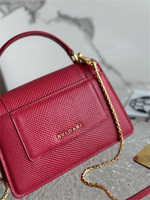 B*l*ai serpenti forever mini top handle bag calfskin leather red color 293666