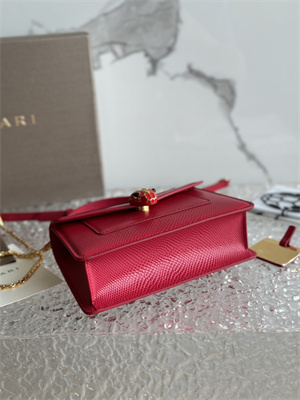 B*l*ai serpenti forever mini top handle bag calfskin leather red color 293666