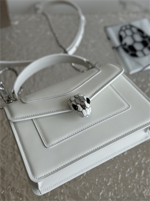 B*l*ai serpenti forever mini top handle bag calfskin leather white color 293666