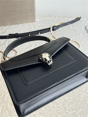 B*l*ai serpenti forever mini top handle bag calfskin leather black color 293666