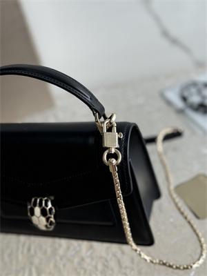 B*l*ai serpenti forever mini top handle bag calfskin leather black color 293666