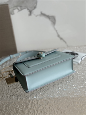 B*l*ai serpenti forever mini top handle bag calfskin leather lt blue color 293666