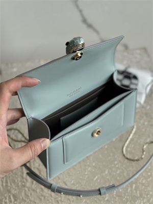 B*l*ai serpenti forever mini top handle bag calfskin leather lt blue color 293666