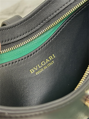 B*l*ai serpenti baia shoulder bag calfskin leather black color 293208