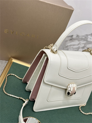 B*l*ai serpenti forever mini top handle bag calfskin leather white color 38329