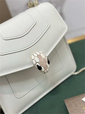 B*l*ai serpenti forever mini top handle bag calfskin leather white color 38329