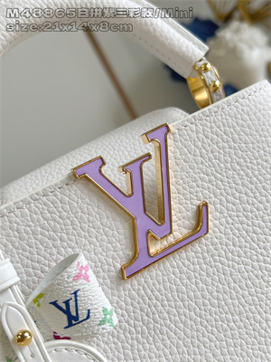 L.V X TM Capucines Mini Bag Taurillon Leather White M48865