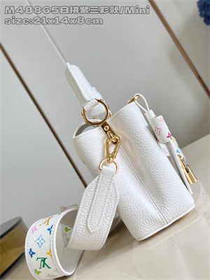 L.V X TM Capucines Mini Bag Taurillon Leather White M48865