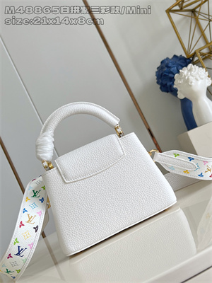 L.V X TM Capucines Mini Bag Taurillon Leather White M48865