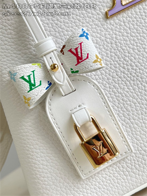 L.V X TM Capucines BB Bag Taurillon Leather White M48865