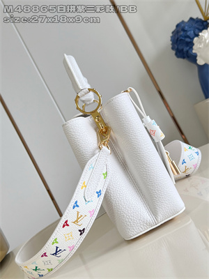 L.V X TM Capucines BB Bag Taurillon Leather White M48865