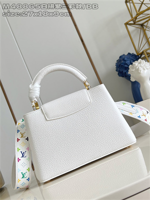 L.V X TM Capucines BB Bag Taurillon Leather White M48865