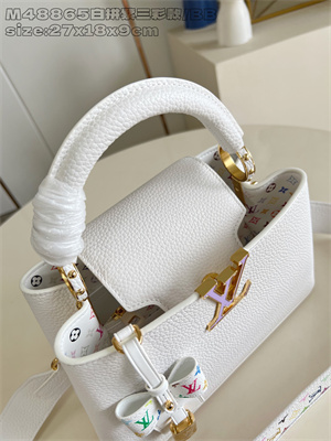 L.V X TM Capucines BB Bag Taurillon Leather White M48865