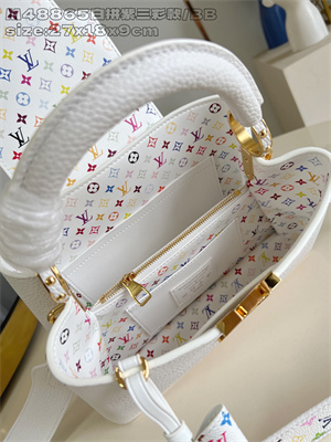 L.V X TM Capucines BB Bag Taurillon Leather White M48865