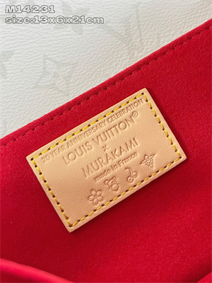 L.V X TM Pochette Métis East West Monogram Cherry Coated Canvas M14231