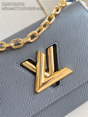 LV Twist MM Bag Epi grained cowhide leather Gray M14059