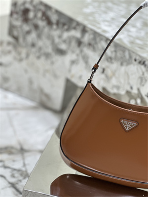 Pra*a cleo brushed leather shoulder bag brown 1bc499