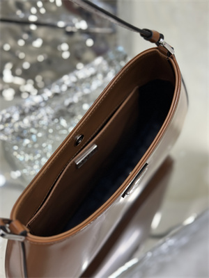 Pra*a cleo brushed leather shoulder bag brown 1bc499