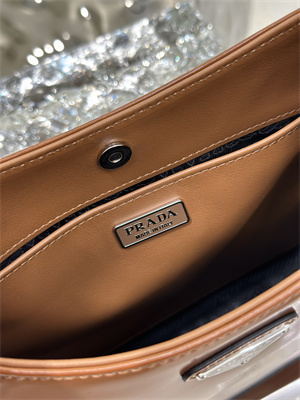 Pra*a cleo brushed leather shoulder bag brown 1bc499