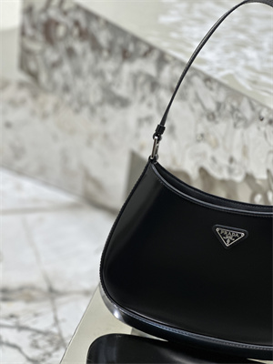 Pra*a cleo brushed leather shoulder bag black 1bc499