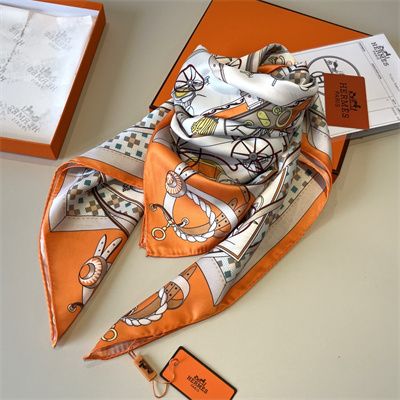 H**mes square silk scarf 38550