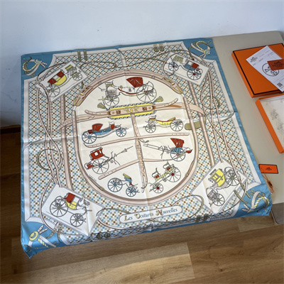 H**mes square silk scarf 38553