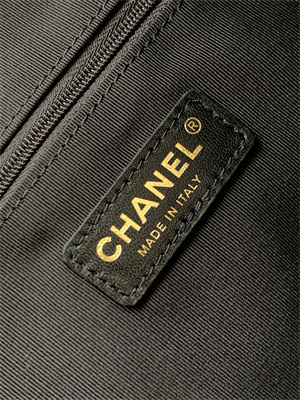 Ch*el small shopping bag suede calfskin, shiny lambskin & gold-tone metal grey & black as5634