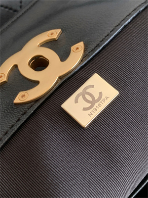 Ch*el small shopping bag suede calfskin, shiny lambskin & gold-tone metal  beige & black  as5634