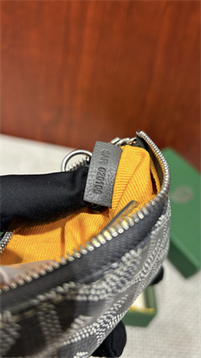 Go*ard key pouch coin purse Go*ardine canvas & chevroches calfskin grey