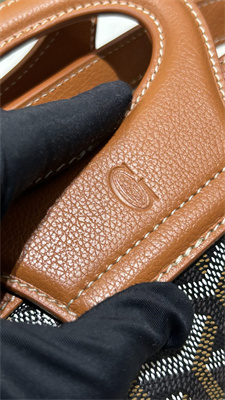 Go*ard beluga mini bag Go*ardine canvas & chevroches calfskin black &tan